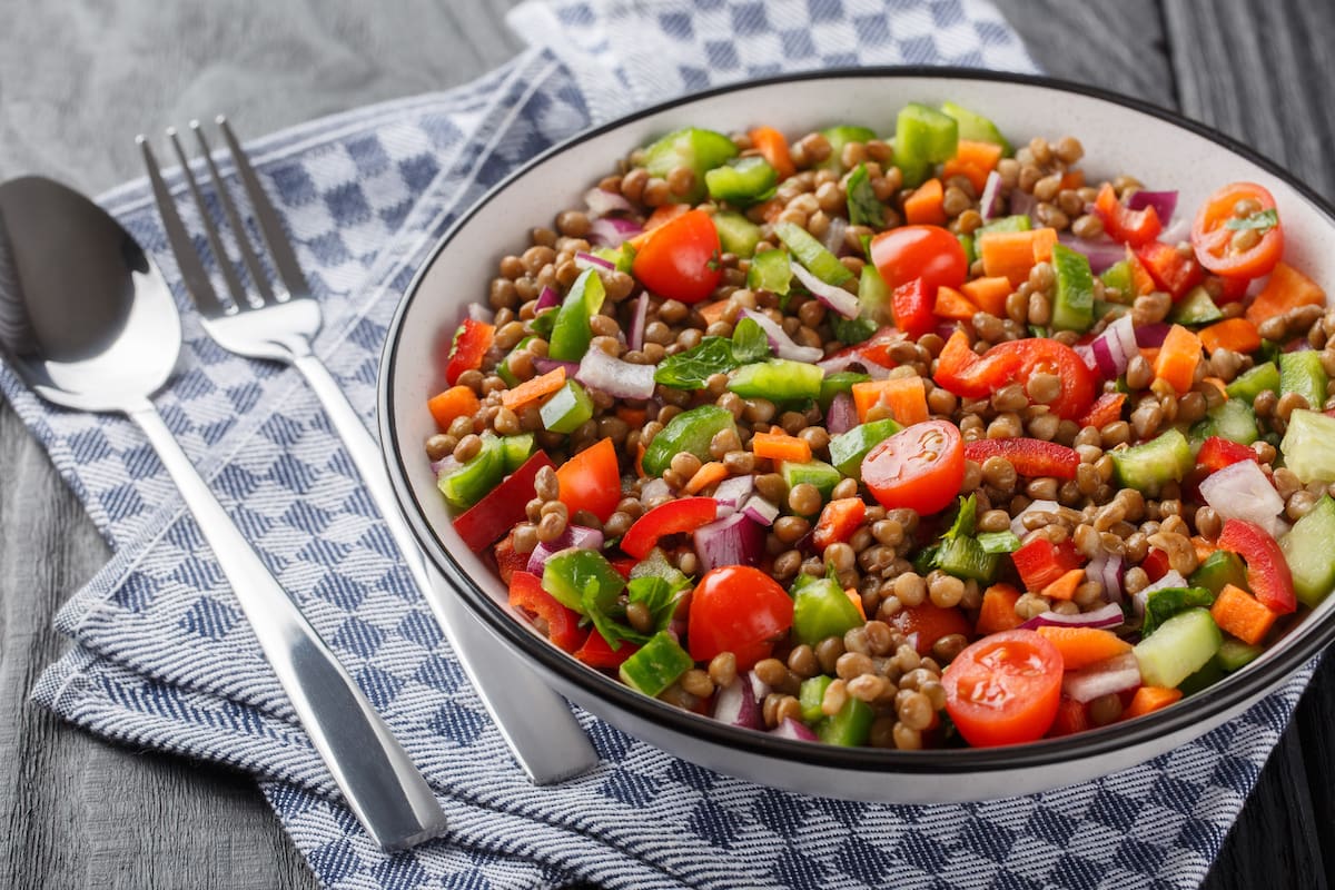 Ensalada fresca de lentejas