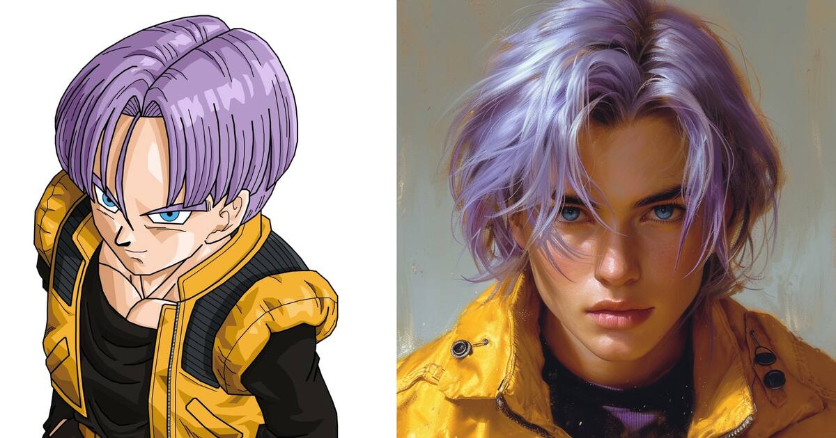 Así se vería Trunks si existiera en la vida real según la IA de Midjourney
