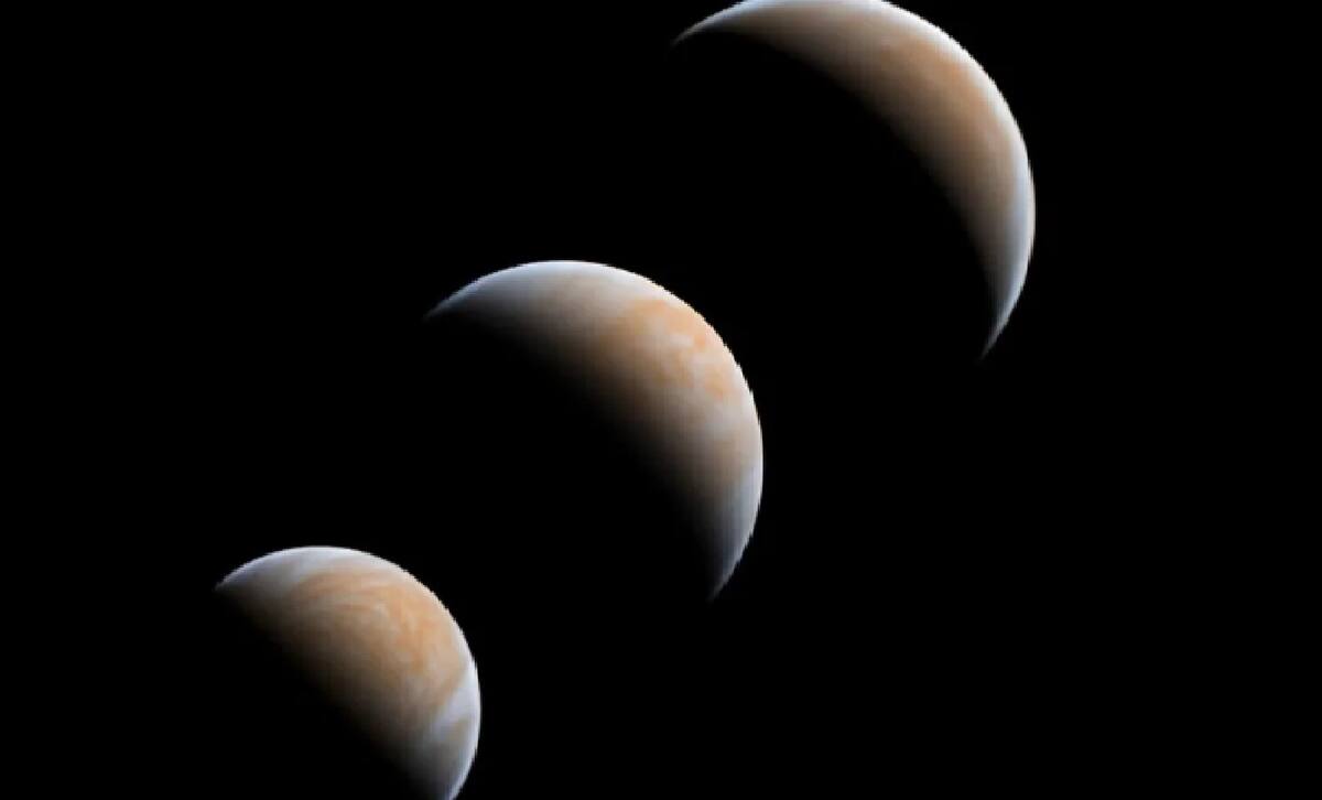 Williams también ganó la categoría de Planetas, Cometas y Asteroides con esta composición en falso color que revela las fases de Venus.