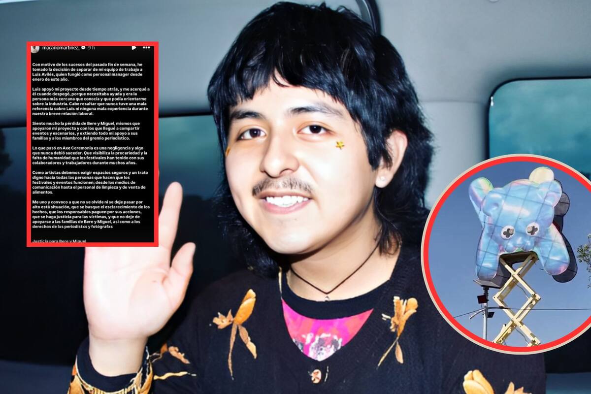 Macario Martínez termina relación laboral con su manager, responsable de prensa en el festival Axe Ceremonia