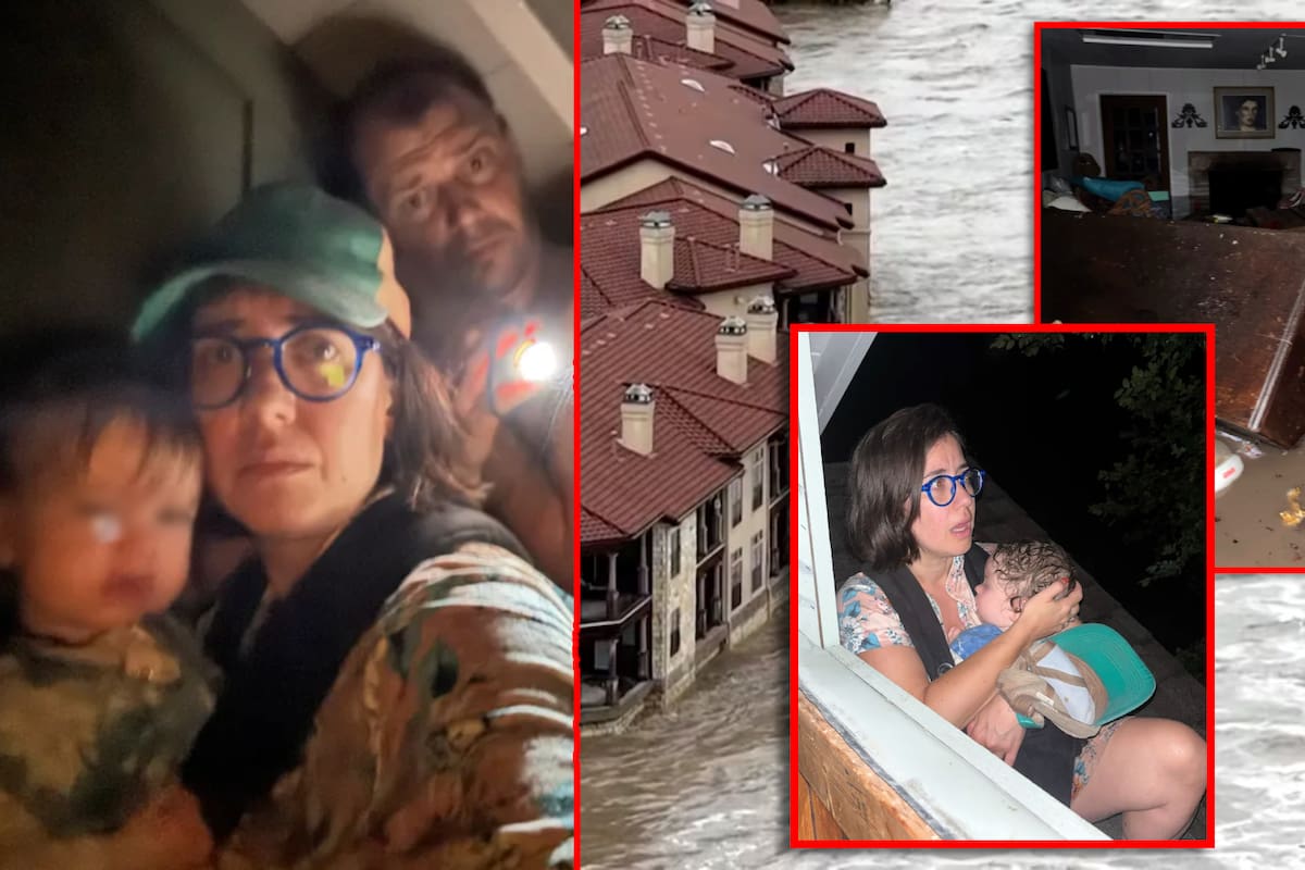 FOTOS: Familia de Texas captó los terroríficos momentos que su casa quedó inundada y tuvieron que pasar la noche en el techo para sobrevivir