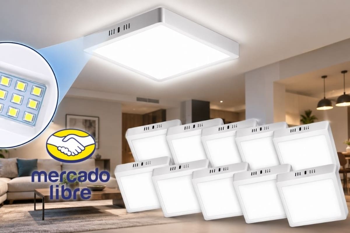 Paquete de 10 lámparas LED de 18W tiene rebaja en Mercado Libre y permite ahorrar hasta 80 por ciento de luz en el hogar
