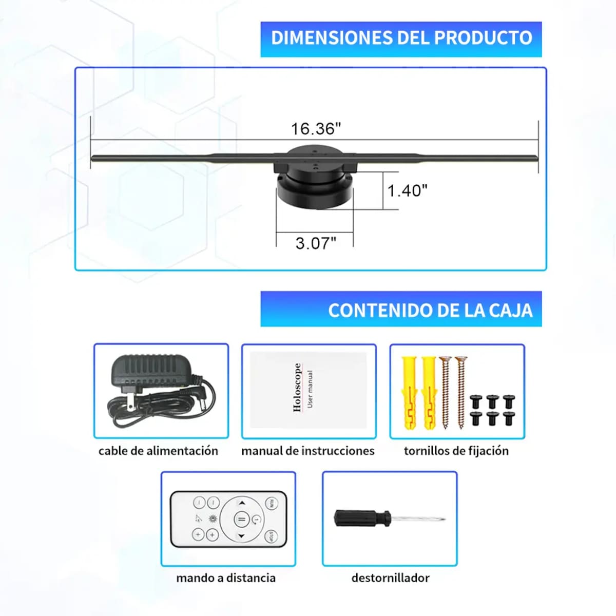 Proyector holográfico tipo ventilador 3D | Mercado Libre