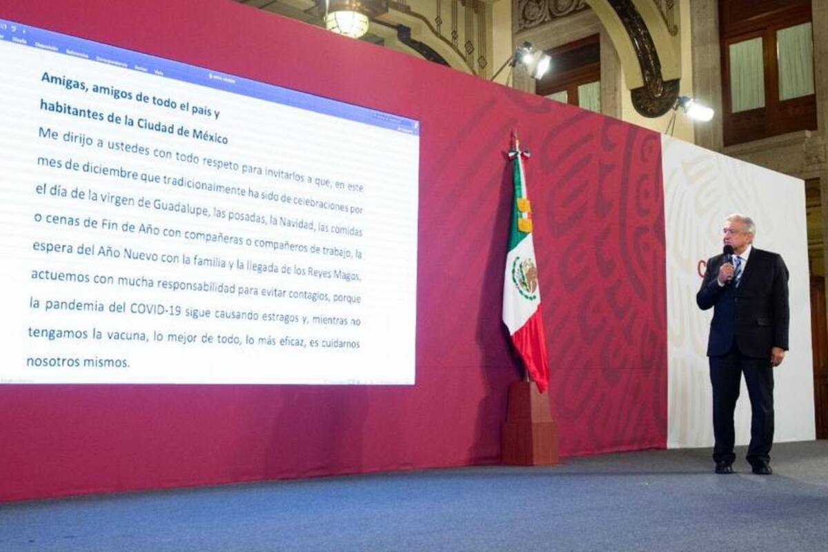 "Si no tenemos nada importante que hacer, no salgamos": AMLO pide guardarse en diciembre