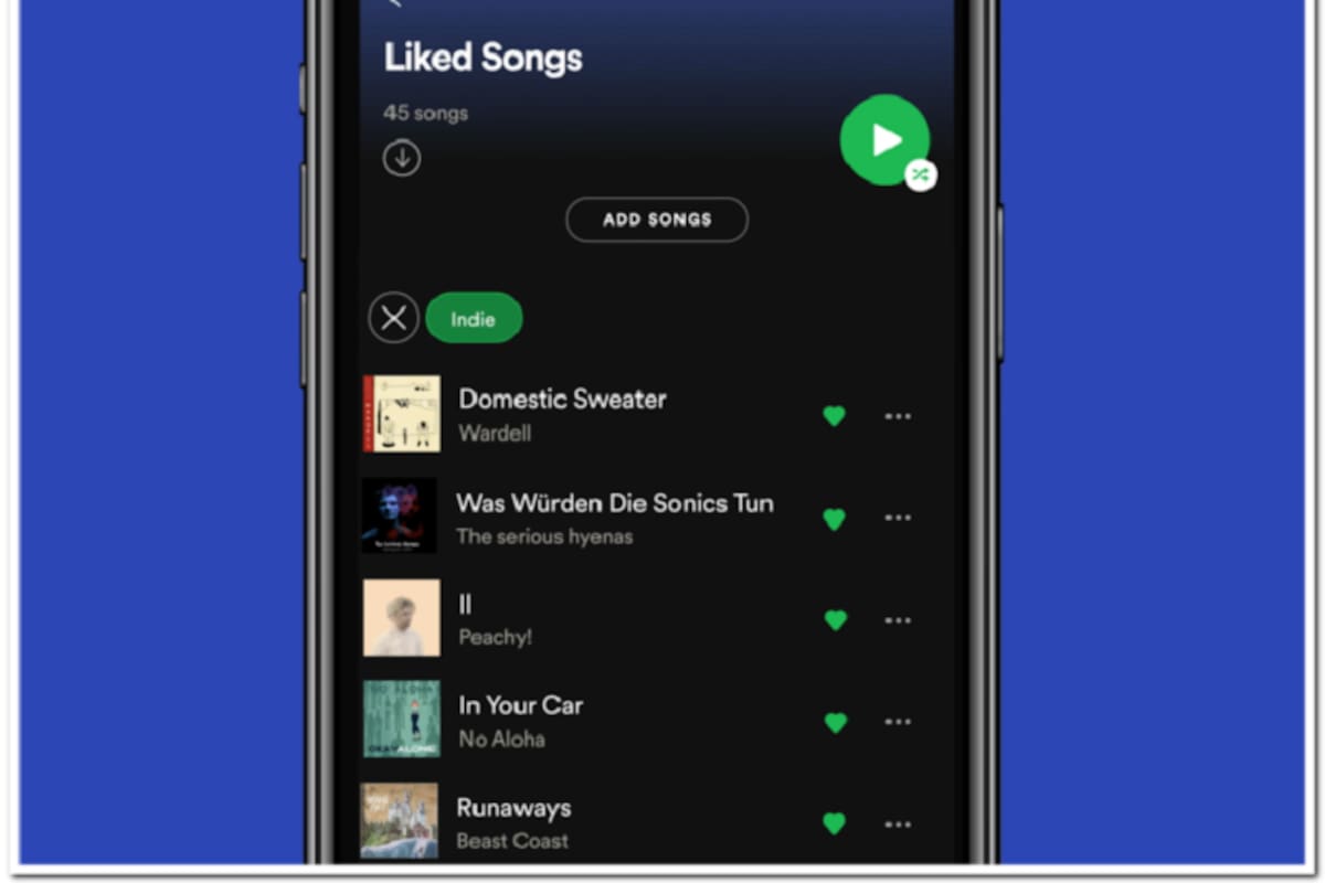 Liked de Spotify añade una nueva función