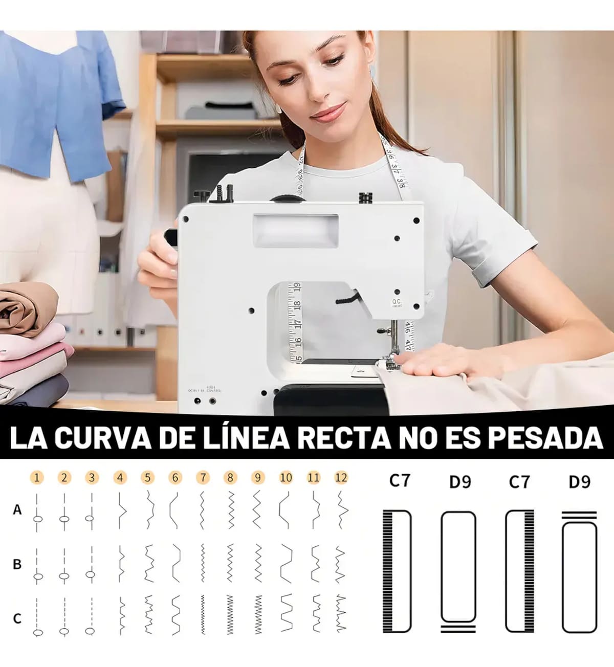 Máquina de coser portátil de 38 puntadas electrónicas | Mercado Libre
