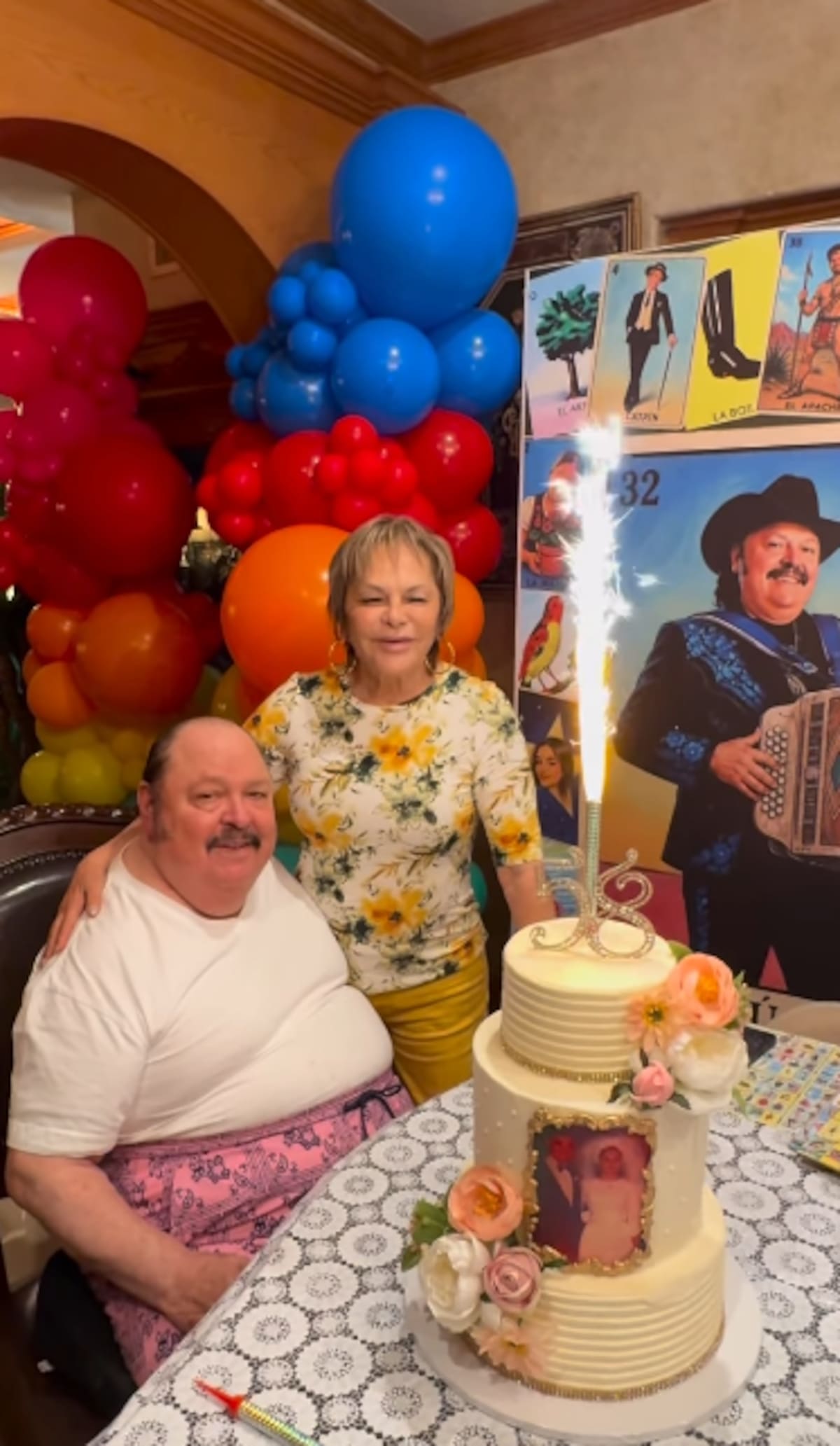 El "Rey del Acordeón" compartió un video de la celebración familiar y dedicó un mensaje a Linda Ayala, con quien ha formado una familia durante más de cinco décadas. Foto: Instagram