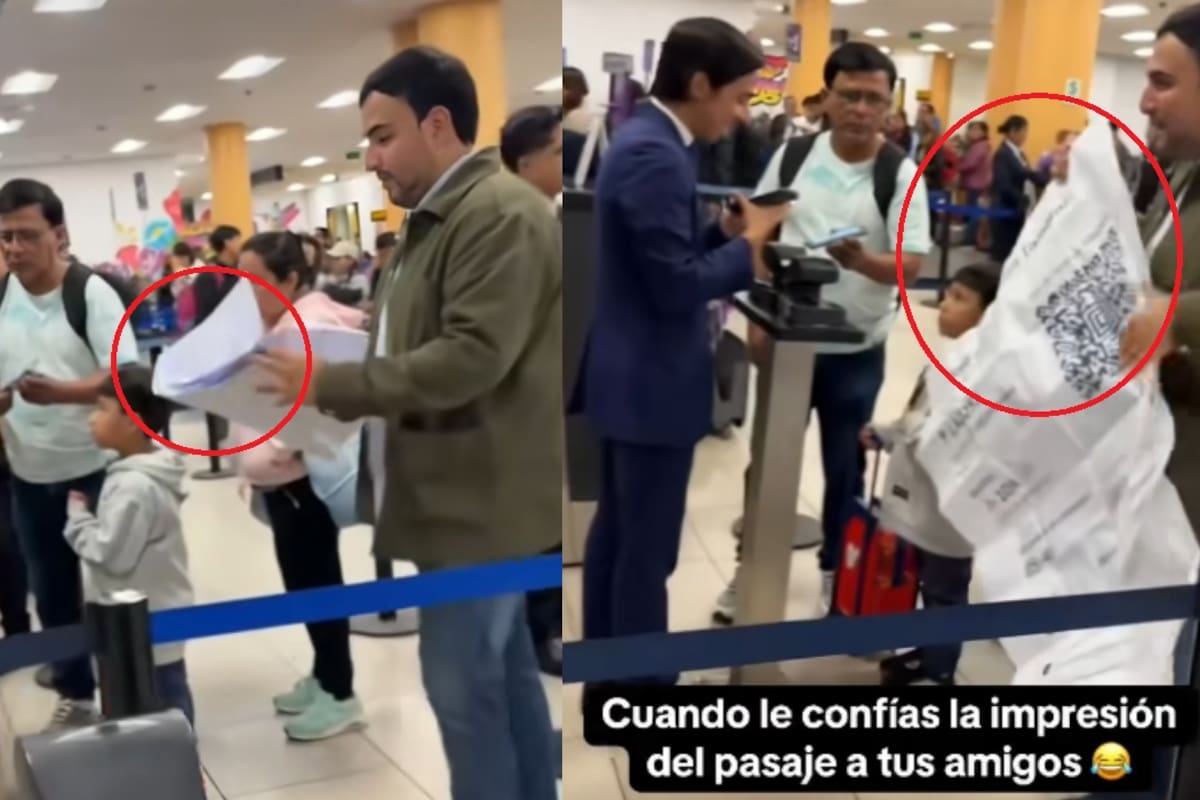 “Bro, era ir de viaje, no dar clase.”: Hombre se vuelve viral por llevar impresos los boletos como si fuera a exponer en el aeropuerto