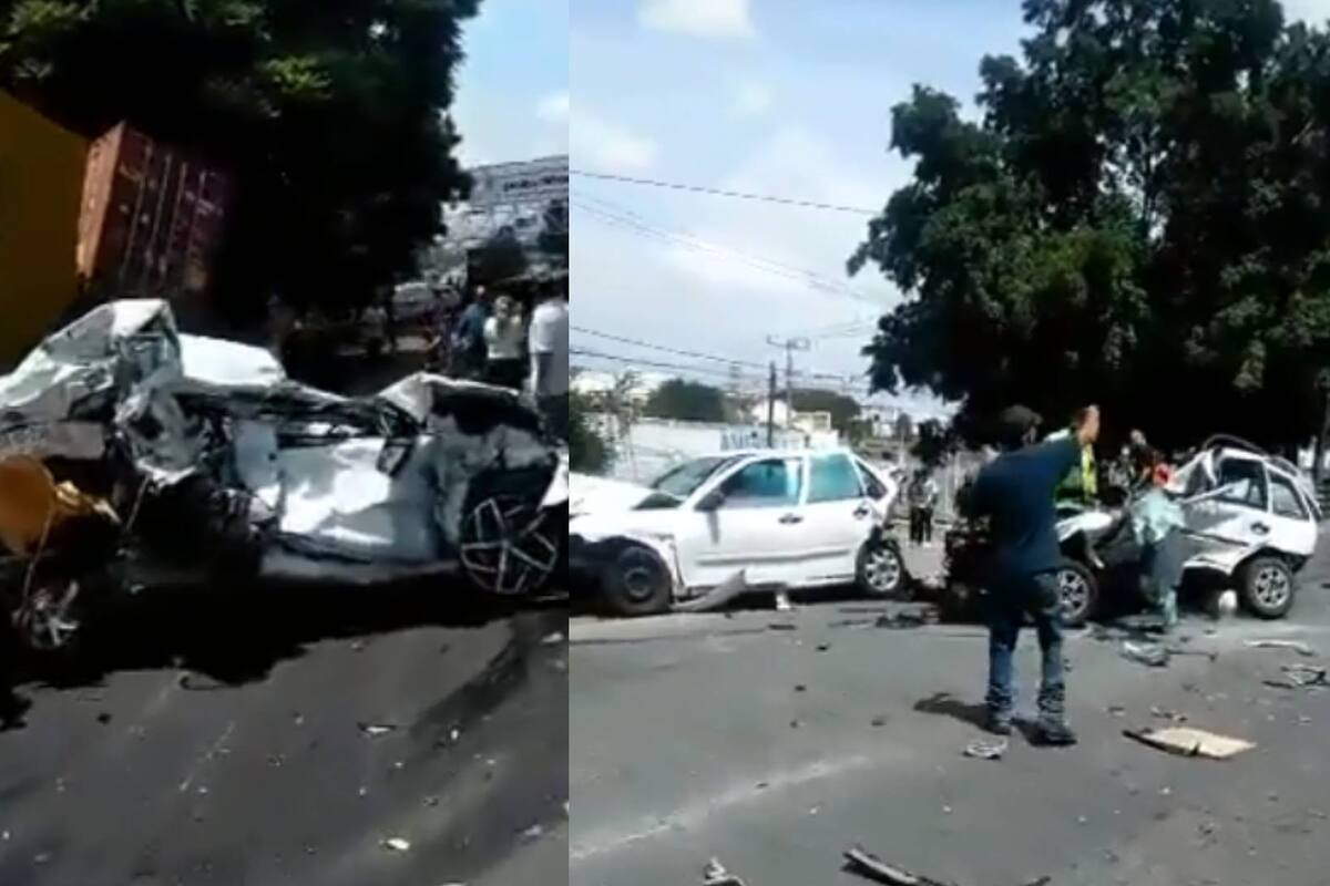 VIDEO: Un muerto y siete heridos deja un choque múltiple en carretera a Chapala, Jalisco