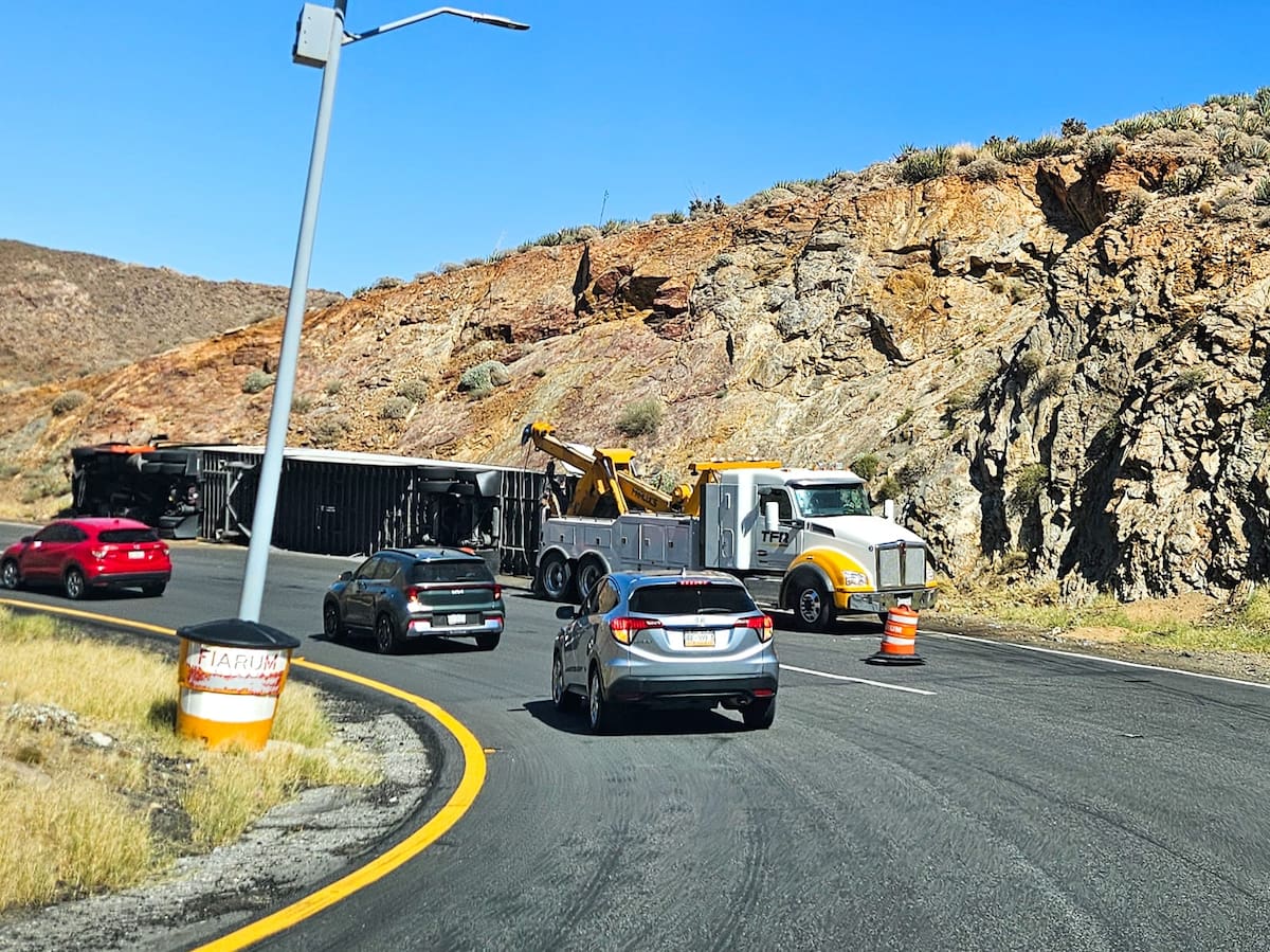 El accidente ocurrió a la altura del kilómetro 49, donde no se reportaron personas lesionadas. Foto : Johnny Morales