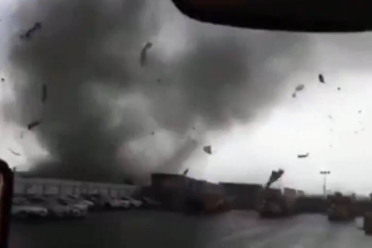 Se registra tornado en Apodaca, Nuevo León