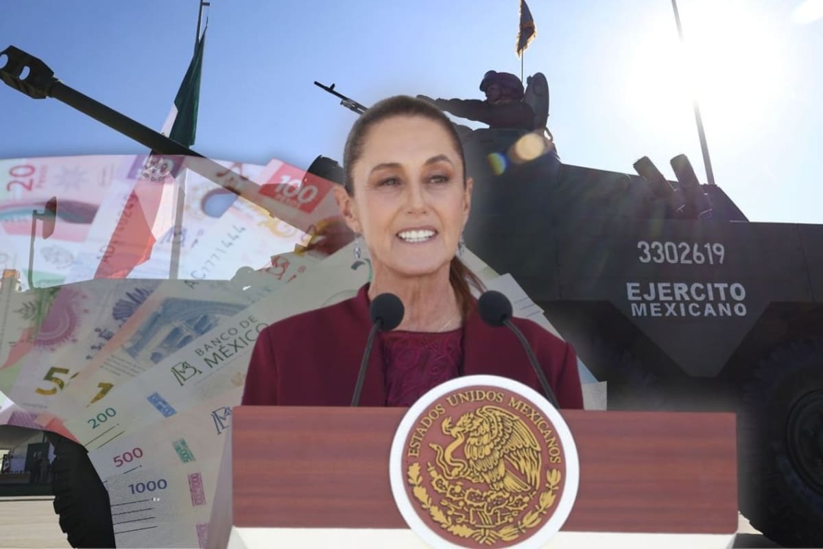 Gasto militar de México bajó a 13 mil 600 millones de dólares con Sheinbaum, pero todavía supera en 158% el nivel registrado al inicio del sexenio de Felipe Calderón