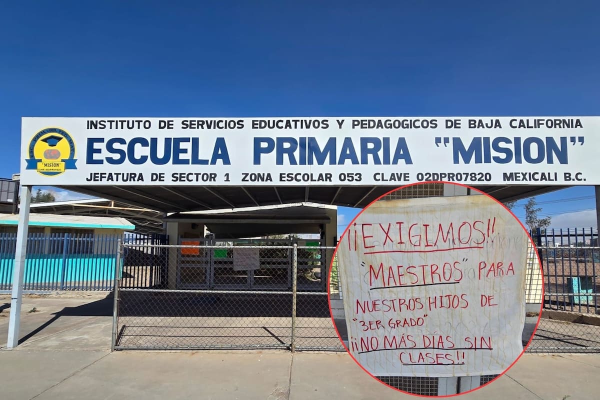 Padres toman primaria Misión por falta de maestro en un grupo de tercer grado