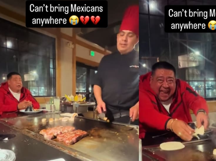 Hombre saca tortillas en restaurante de cortes de carne frente al chef y se vuelve viral
