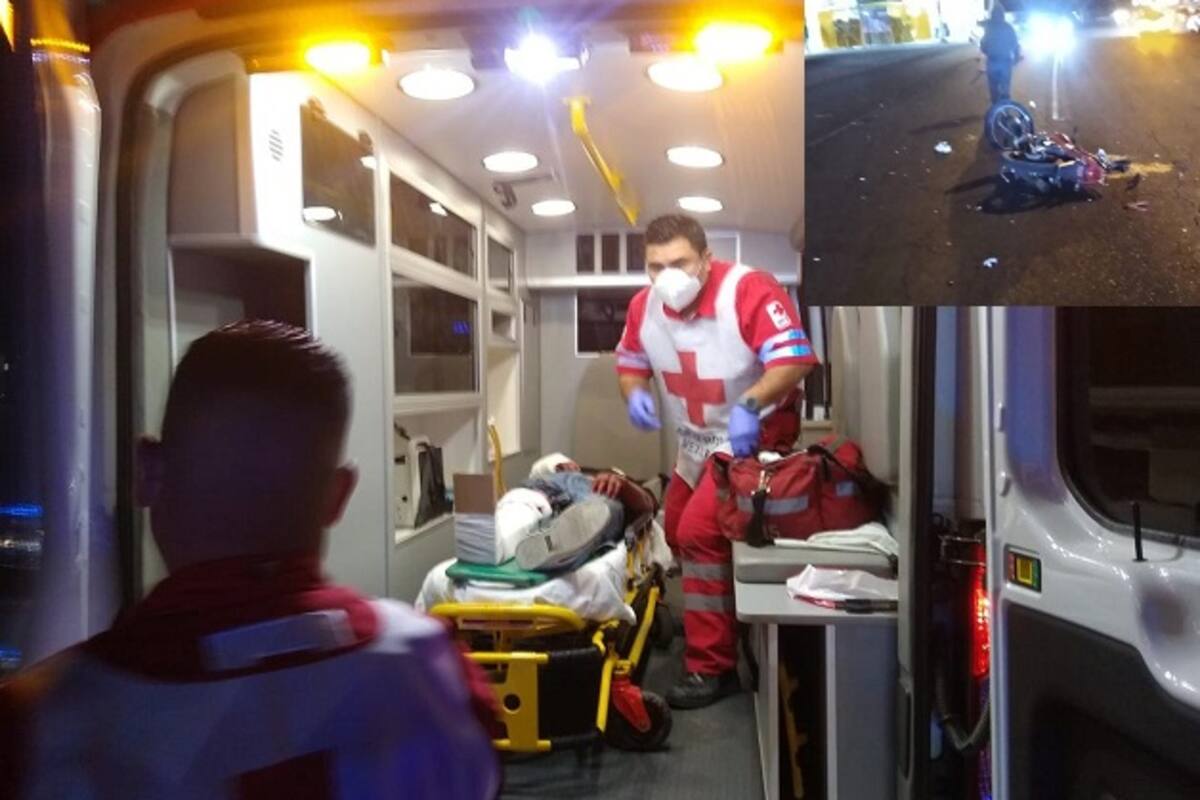 Motociclista lesionado tras choque en la calzada De las Américas