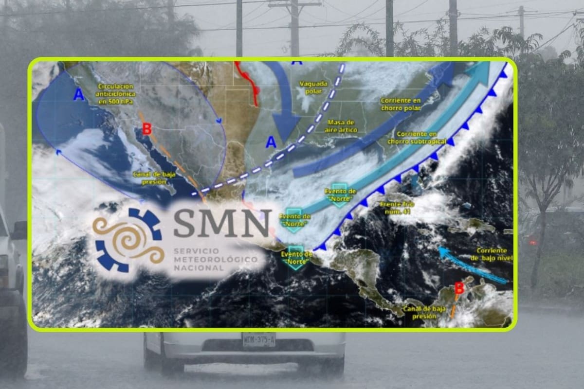 Frente frío 41 ‘golpeará’ ciudades con lluvias fuertes y vientos de hasta 90 km/h el miércoles, mientras la onda de calor avanzará el jueves con máximas de 45°C en el Norte y Occidente