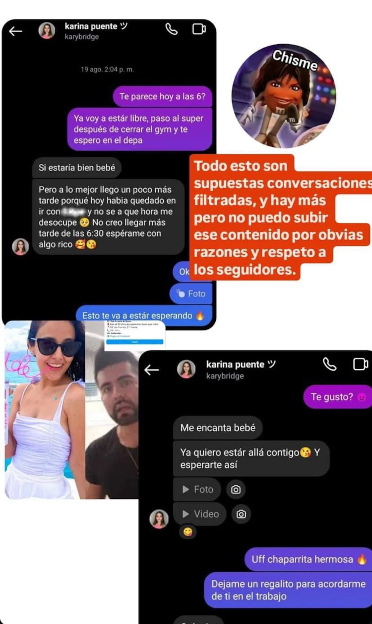 Estas son las presuntas conversaciones.