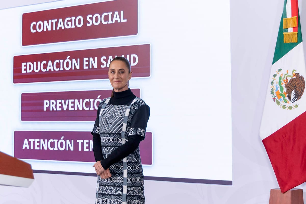 Cuauhtémoc, Ciudad de México. 26 de enero 2026. La presidenta constitucional de los Estados Unidos Mexicanos, la Doctora Claudia Sheinbaum Pardo en conferencia de prensa matutina en el salón de la Tesorería de Palacio Nacional. | Foto: Juan Carlos Buenrostro/Presidencia