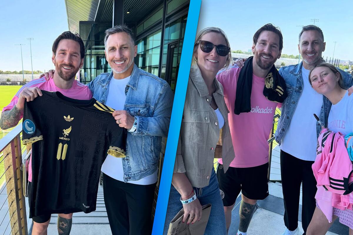 ¡Messico! ‘Chaco’ Giménez le regala a Lionel Messi la camiseta de la Selección Mexicana