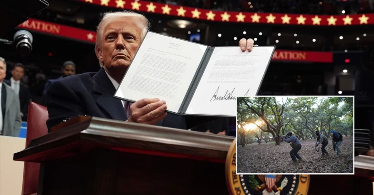 Trump firma decreto que clasifica a cárteles como grupos terroristas. La decisión genera dudas sobre posibles implicaciones militares y económicas para México. Foto: CNN - Juan José Estrada Serafín / El País