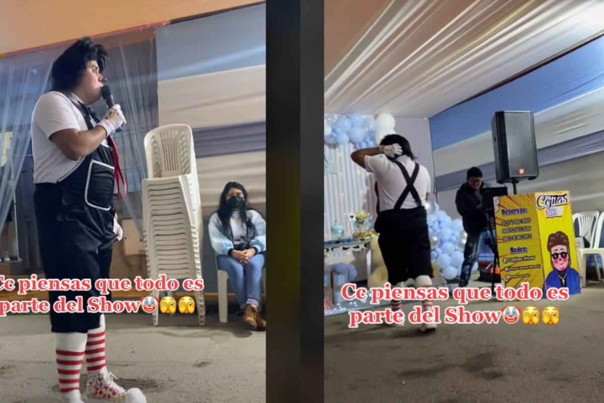TikTok: Payaso se equivoca de fiesta y se da cuenta a la mitad de su show