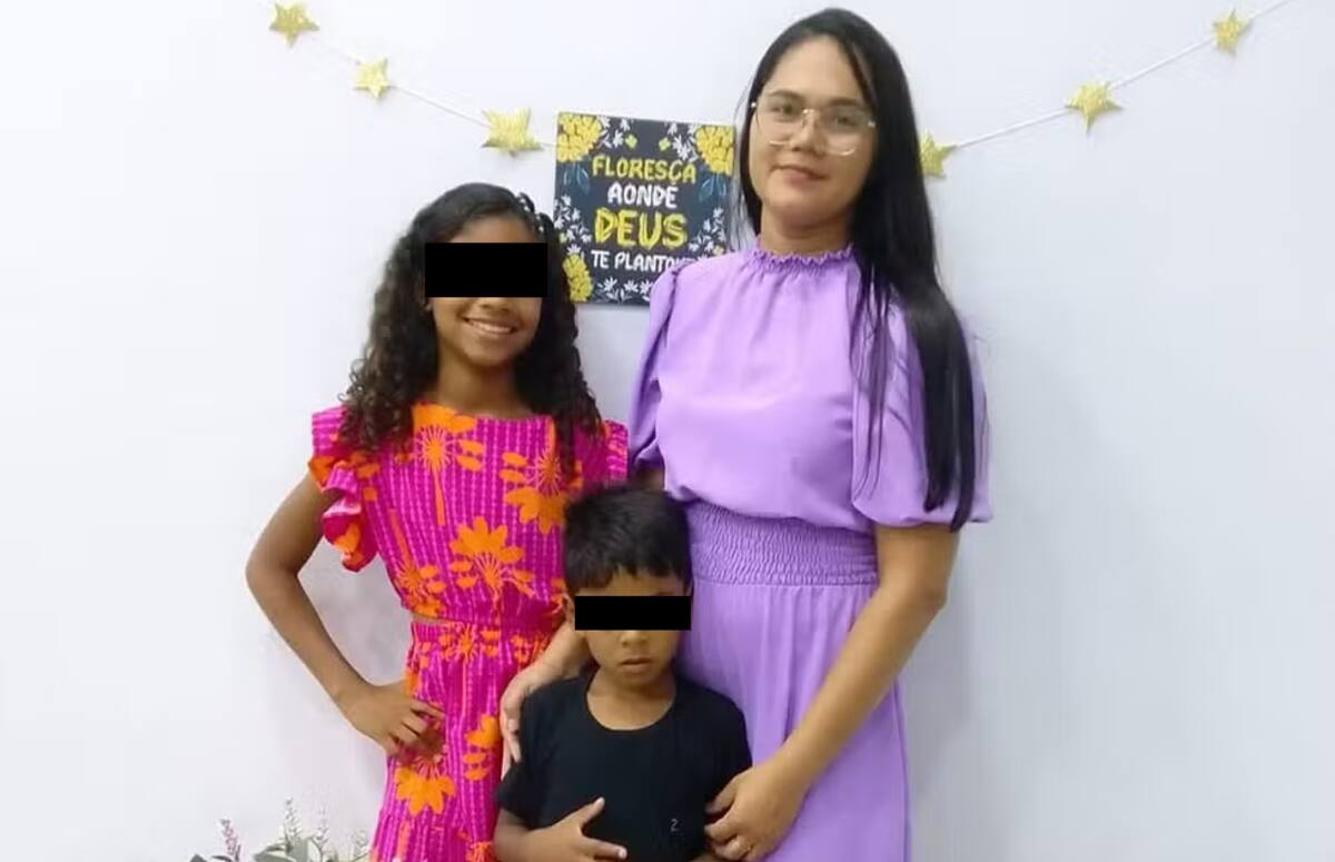 Mirian y sus dos hijos que fallecieron tras consumir los chocolates envenenados./ Foto: TV Mirante Brasil.