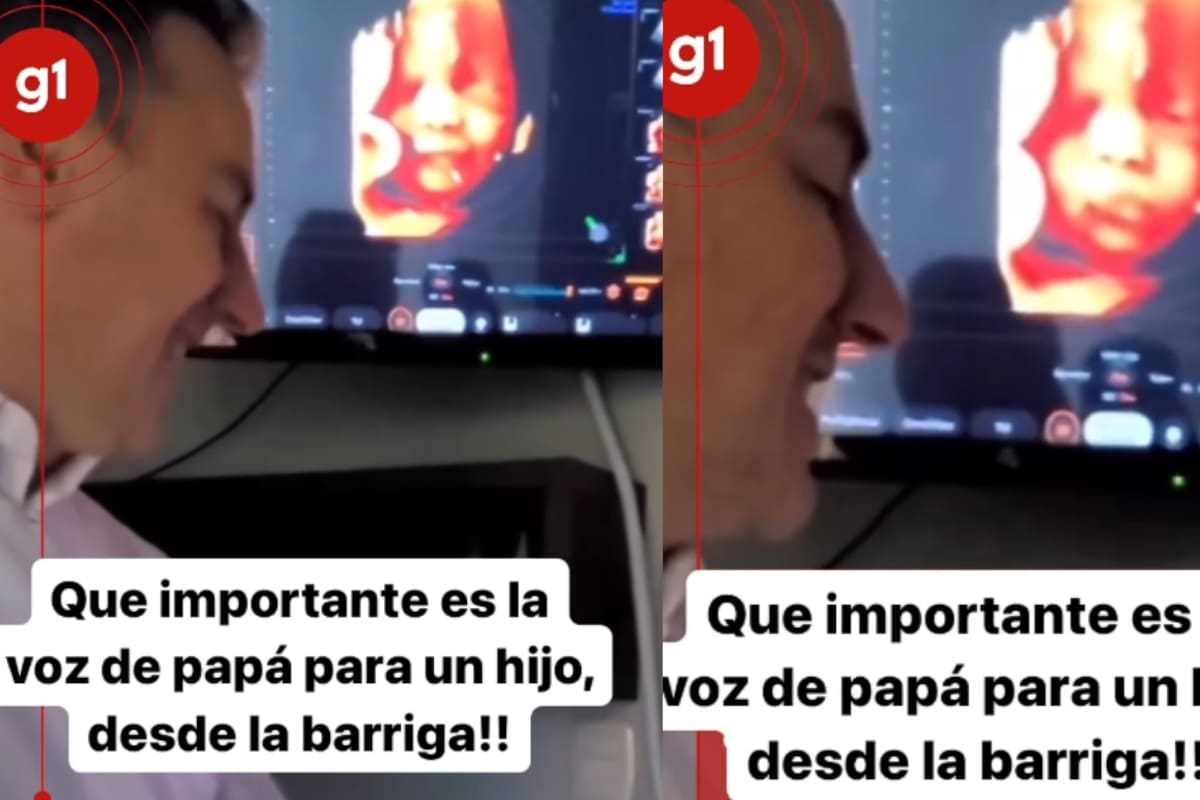 Un video que muestra cómo un bebé en el vientre reacciona a la voz de su padre durante un ultrasonido se hace viral