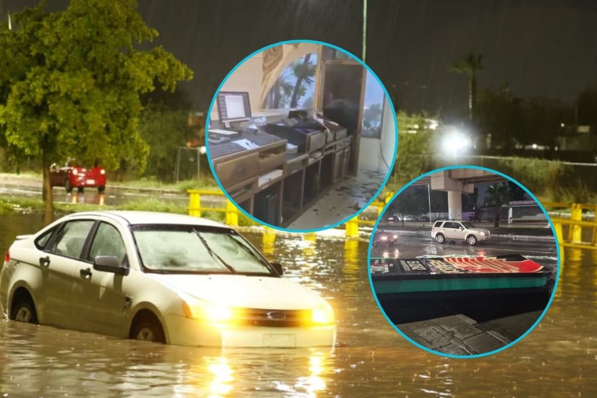 Lluvias y vientos de hasta 104 km/h dejan 46 reportes en Hermosillo, incluyendo rescatados por arroyo