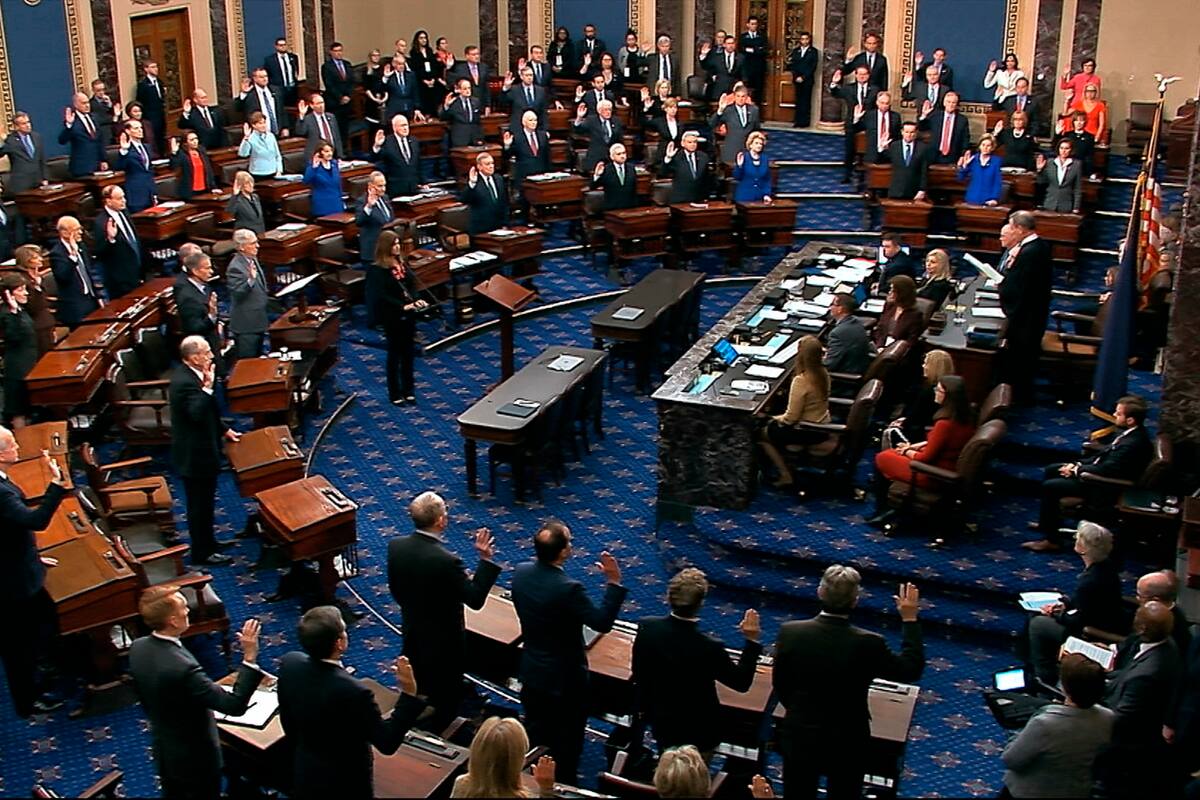 Senadores no podrán hablar ni salir durante juicio político a Trump