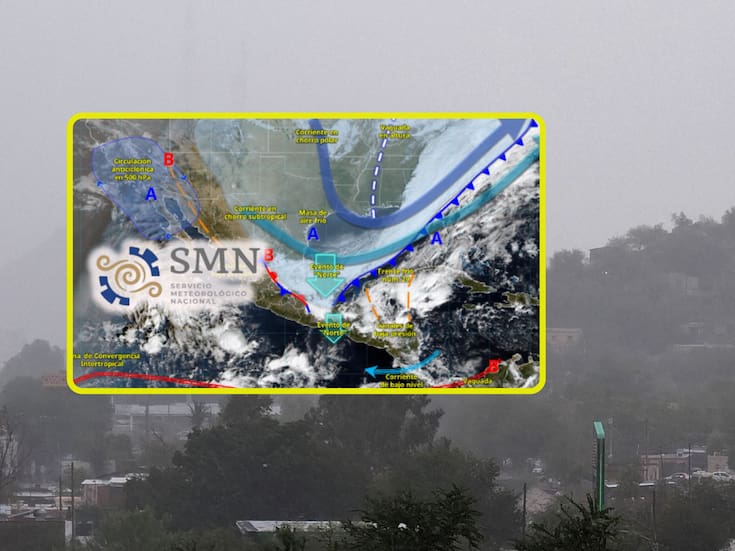 Vaguada en altura y masa de aire polar ‘congelarán’ estas ciudades martes y miércoles con lluvias fuertes, viento de componente Norte de 90 km/h, oleaje elevado y heladas de hasta -10°C
