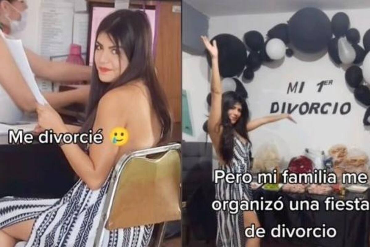 TikTok: Tremendo festejo organizan familiares por el divorcio de una joven