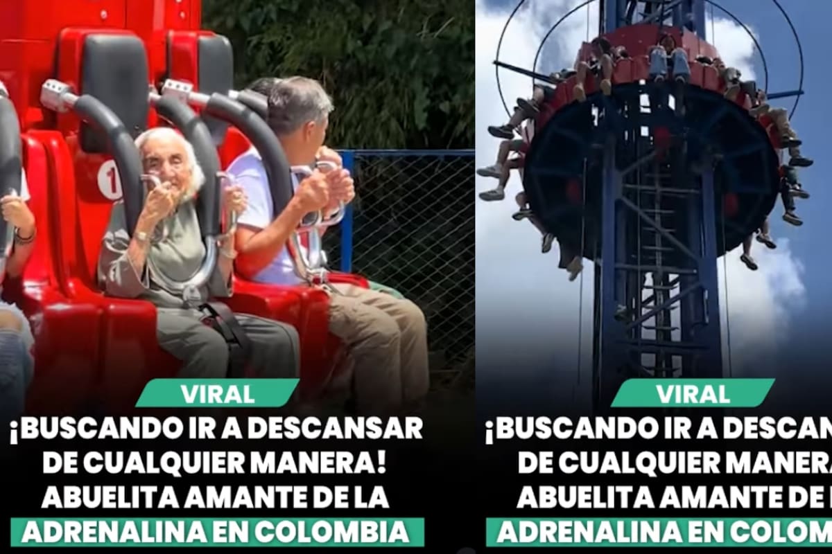 Abuelita de avanzada edad se vuelve viral por subirse a una atracción mecánica extrema
