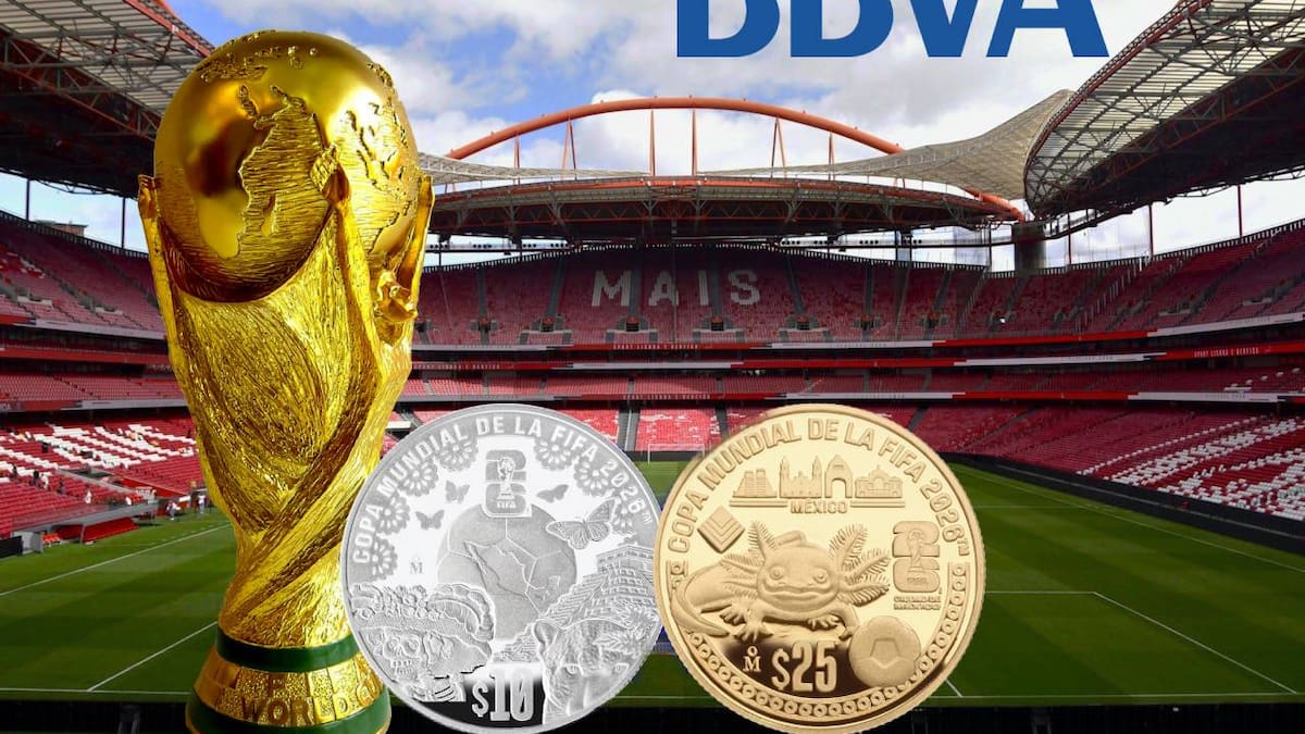 Monedas conmemorativas de oro y plata del Mundial 2026 llegarán al público desde esta fecha en ciudades participantes, anunció BBVA México