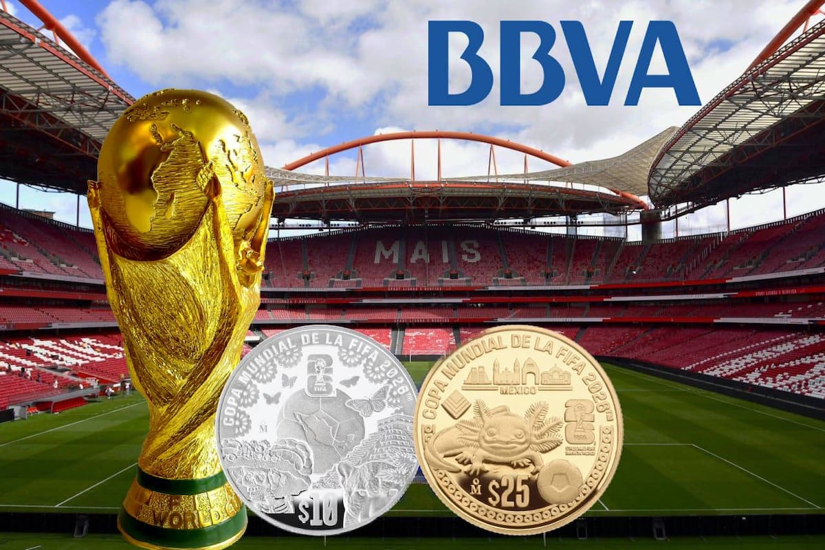 Monedas conmemorativas de oro y plata del Mundial 2026 llegarán al público desde esta fecha en ciudades participantes, anunció BBVA México