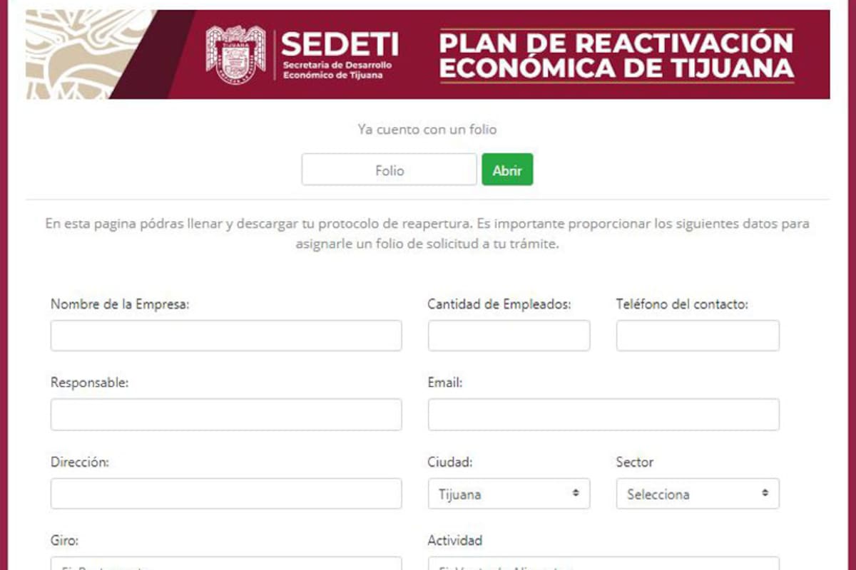 Habilita Ayuntamiento formato en línea para reapertura de negocios