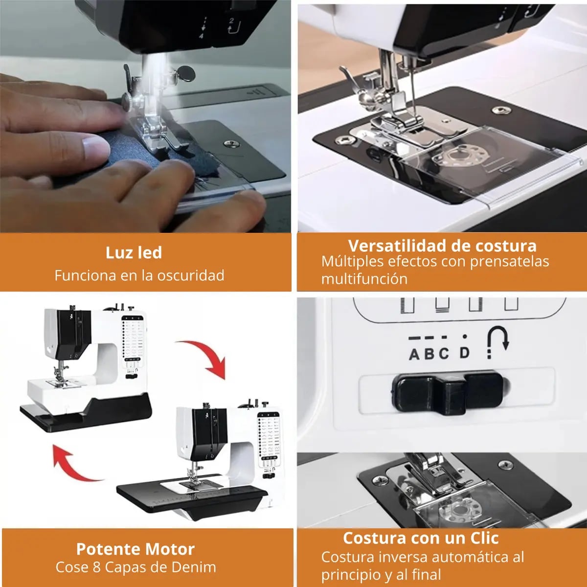 Máquina de coser portátil de 38 puntadas electrónicas | Mercado Libre