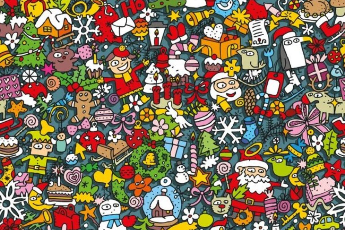 Reto: encuentra el dulce verde entre los objetos de Navidad