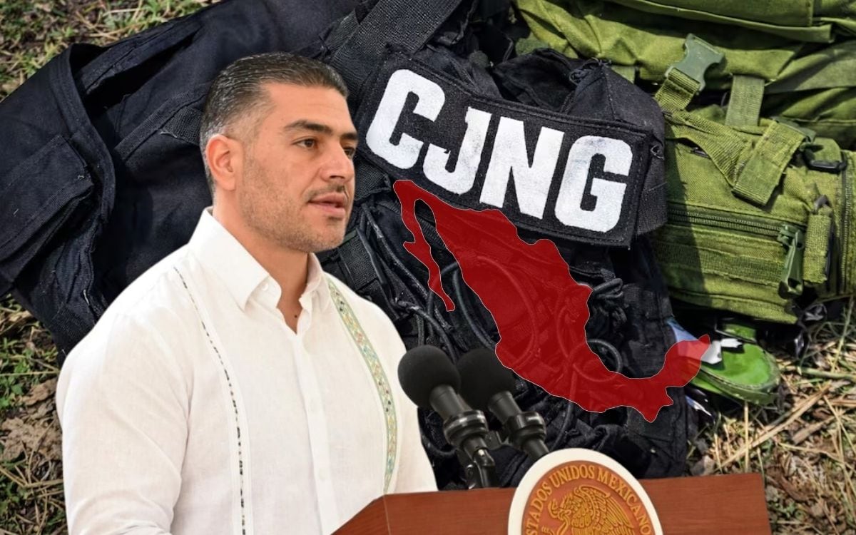 ARCHIVO. El Gobierno confirma debilitamiento, pero advierte que el Cártel Jalisco Nueva Generación (CJNG) no ha desaparecido y es altamente peligroso. | Crédito: El Universal/Canva