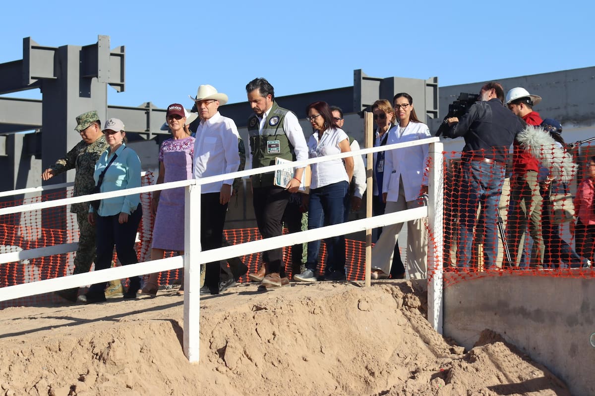 Sheinbaum supervisa avance del nuevo hospital del IMSS en San Luis Río Colorado