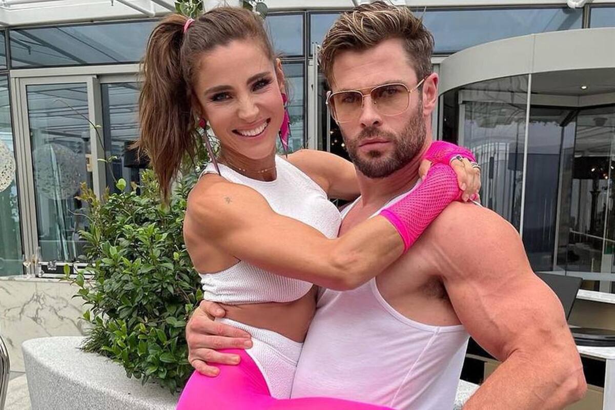 ¡Aerobic con Elsa Pataky y Chris Hemsworth! La divertida fiesta con temática ochentera