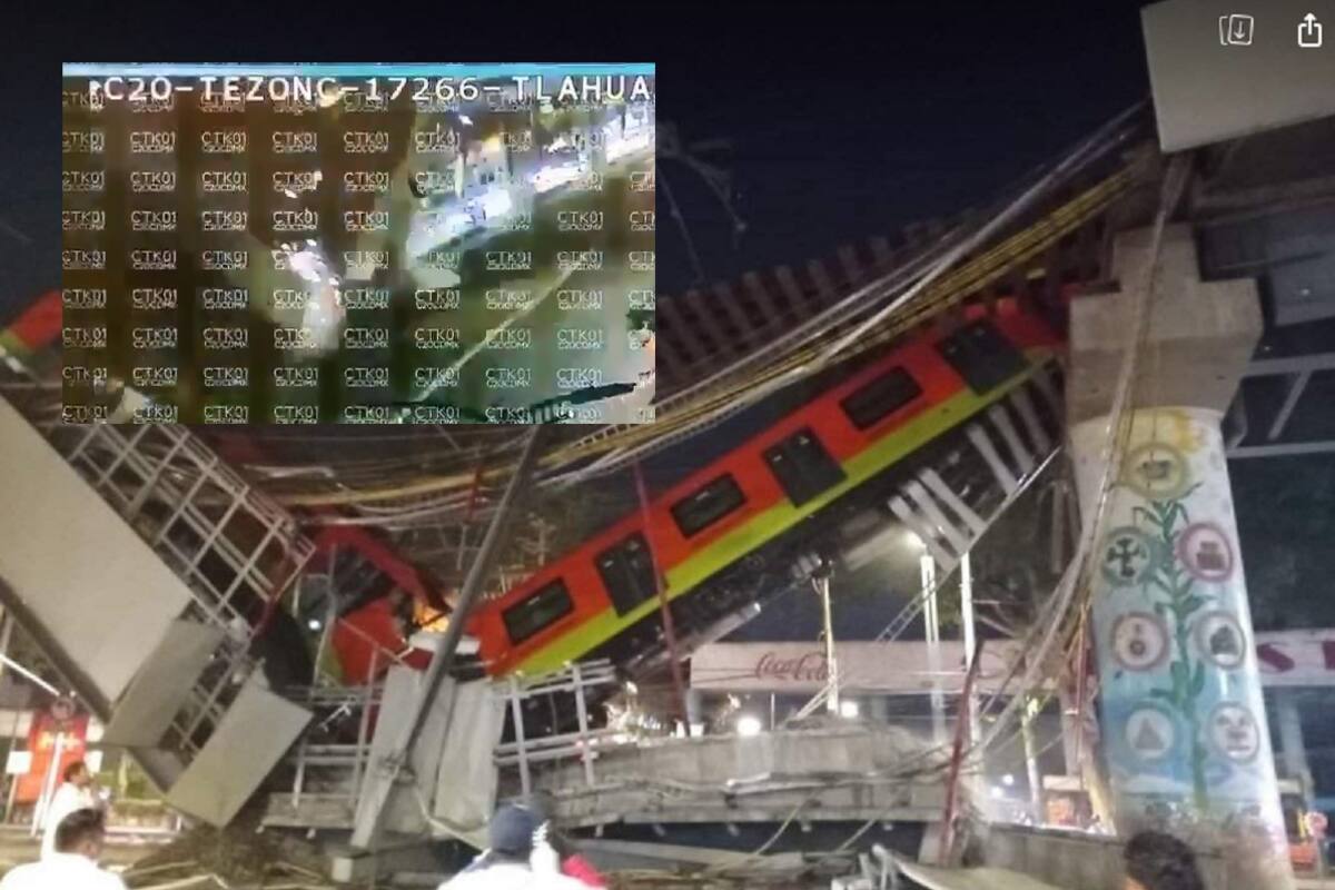 Captan momento del colapso en línea 12 del metro de CDMX; reportan seis muertes