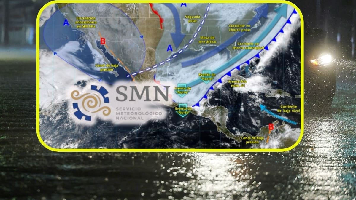 Frente frío 41 se aleja, pero dejará lluvias fuertes de 50 mm en estas ciudades y vientos de hasta 80 km/h el jueves, mientras la onda de calor avanzará el viernes con máximas de 45°C al Norte y Occidente