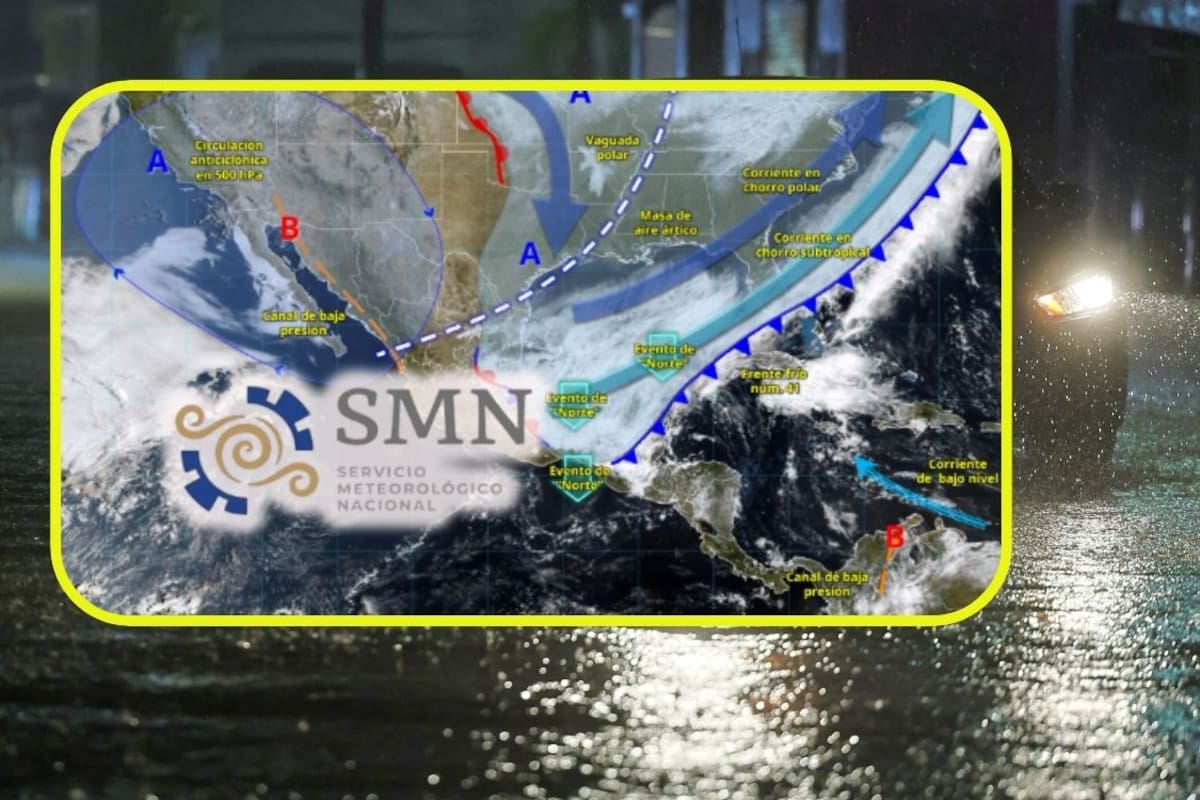 Frente frío 41 se aleja, pero dejará lluvias fuertes de 50 mm en estas ciudades y vientos de hasta 80 km/h el jueves, mientras la onda de calor avanzará el viernes con máximas de 45°C al Norte y Occidente