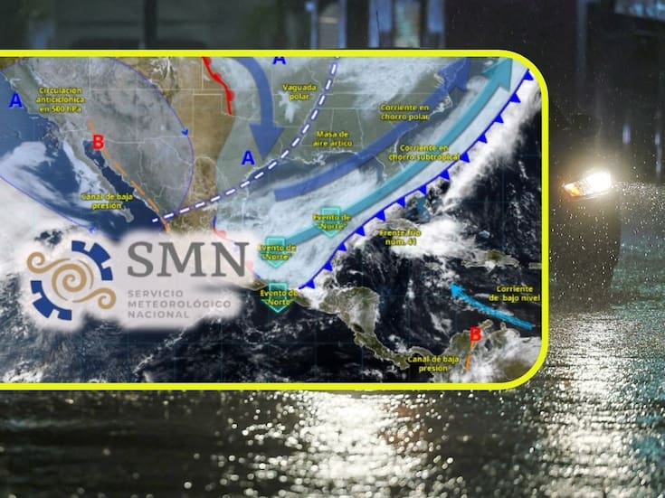 Frente frío 41 se aleja, pero dejará lluvias fuertes de 50 mm en estas ciudades y vientos de hasta 80 km/h el jueves, mientras la onda de calor avanzará el viernes con máximas de 45°C al Norte y Occidente
