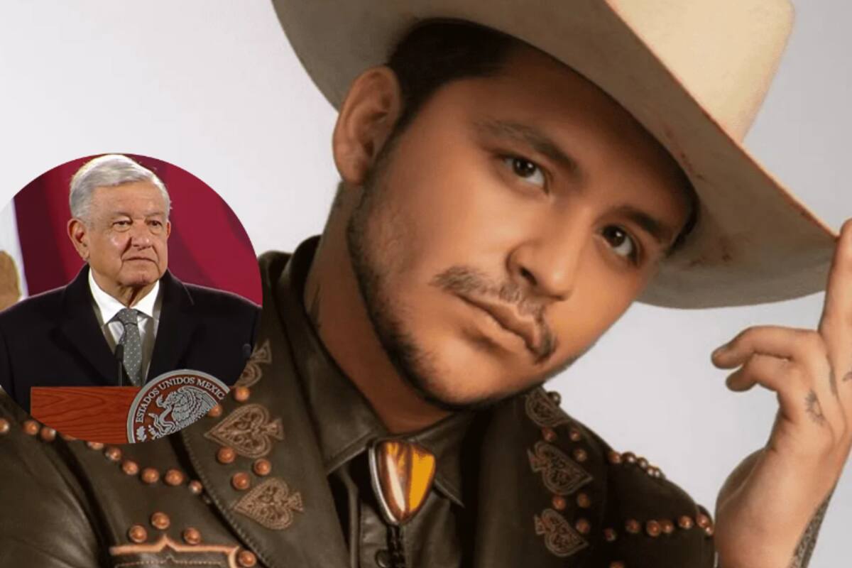 Considera AMLO tomarle la palabra a Christian Nodal de cantar en el Zócalo si Belinda está de acuerdo