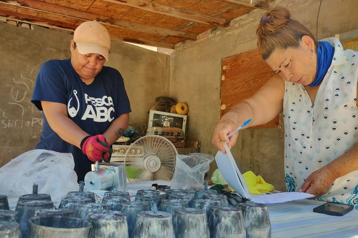 Mujeres del Golfo impulsan reciclaje y conservación con producción de macetas y figuras