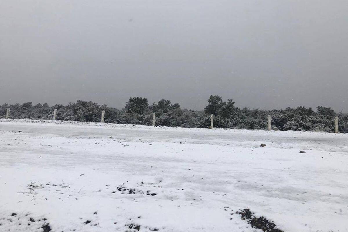 Registra La Rumorosa nevadas este lunes