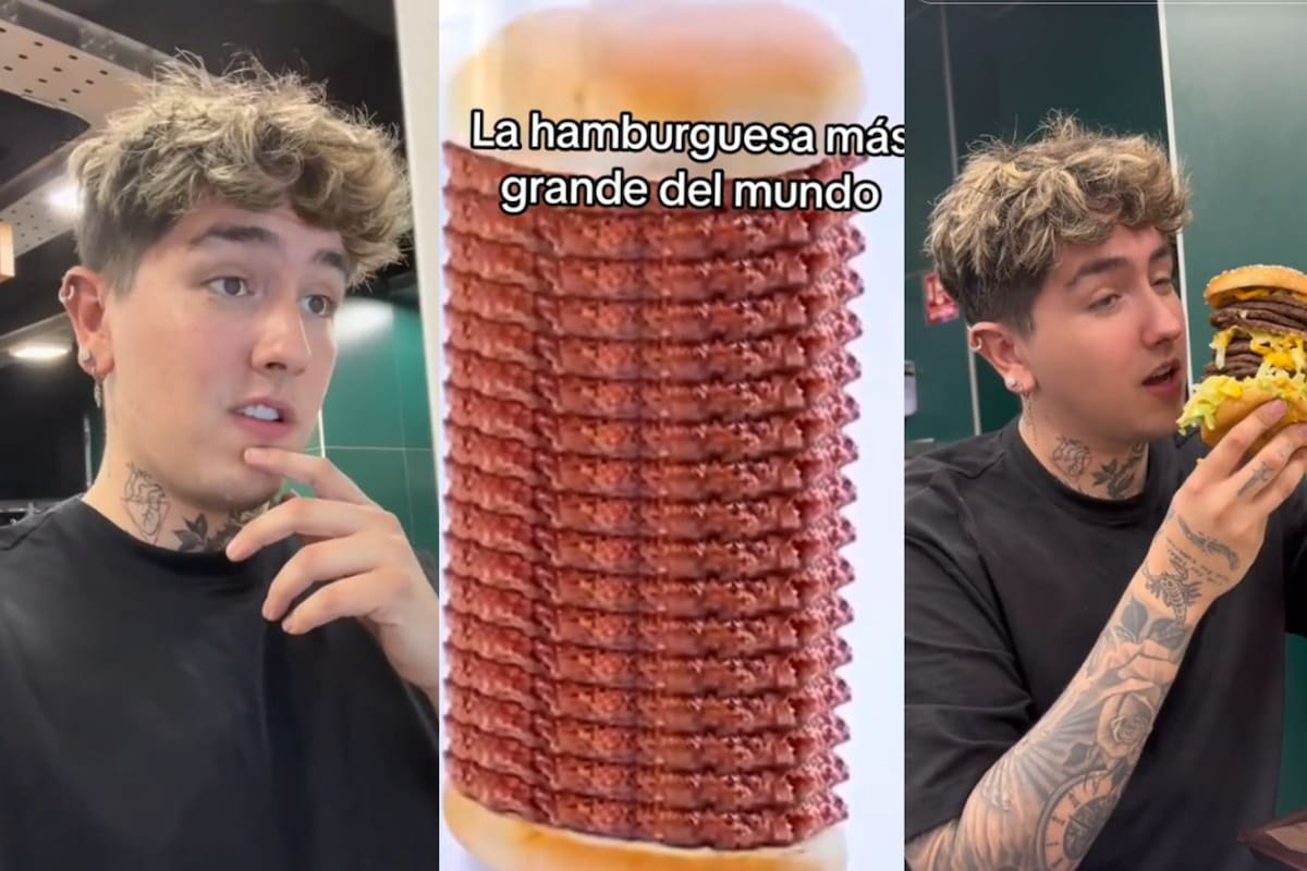 Influencer pide “la hamburguesa más grande del mundo” y se vuelve viral