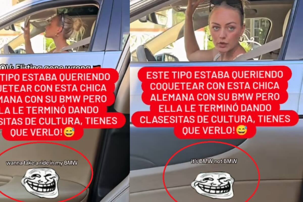 “No es BMW, es BMW”: joven intenta coquetear, pero ella lo corrige y lo deja en ridículo
