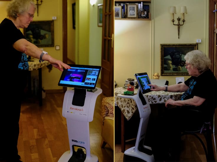 Robots que recuerdan medicinas, monitorean emergencias y hasta bailan con sus usuarios: así funciona el programa de teleasistencia con 600 dispositivos que Barcelona prueba para apoyar a adultos mayores que viven solos